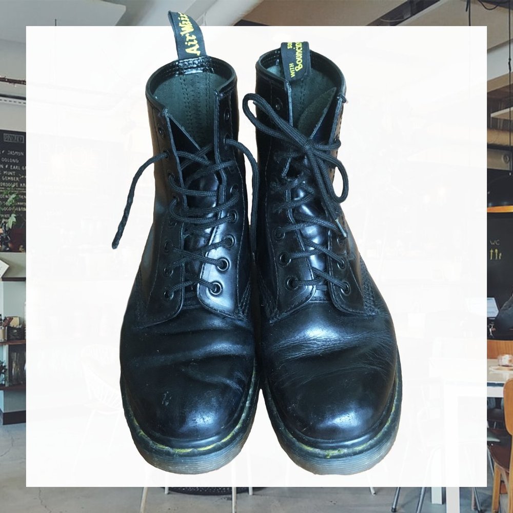 Black Dr. Marten Boots - Size 6 (Made in England)